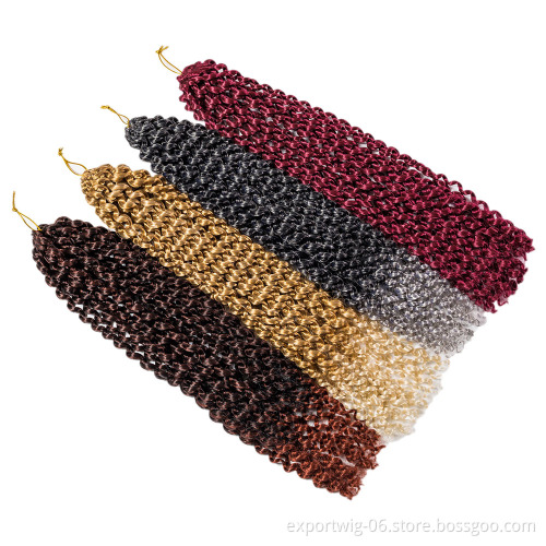 Passion Twist Crochet Hair 18 Inch 80g Synthetic Fiber Curly Passion Twist Crochet Braiding Hair Extension for Black Women